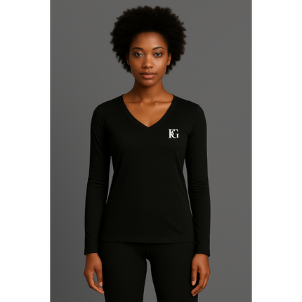 Women's Performance Long Sleeve V-Neck