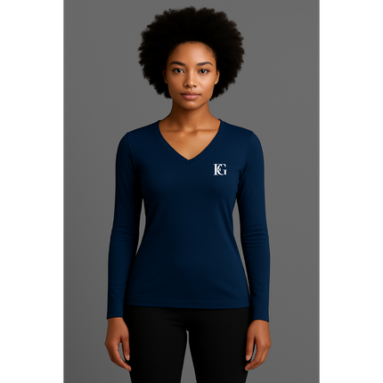 Women's Performance Long Sleeve V-Neck