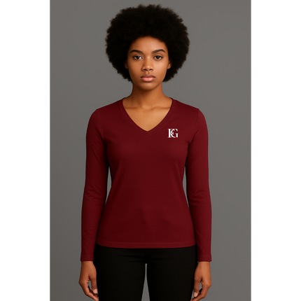 Women's Performance Long Sleeve V-Neck