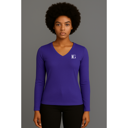 Women's Performance Long Sleeve V-Neck