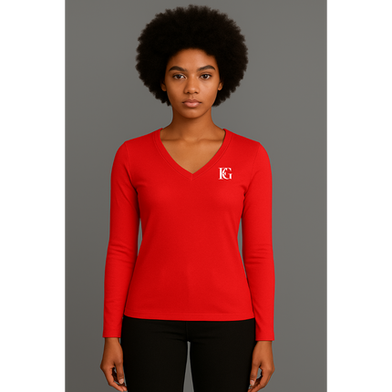 Women's Performance Long Sleeve V-Neck