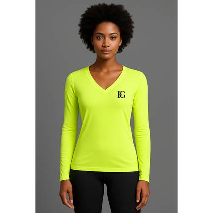 Women's Performance Long Sleeve V-Neck